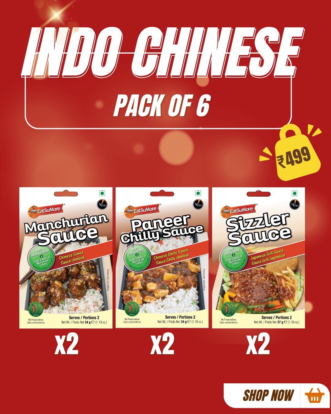 Indo Chinese Pack of 6